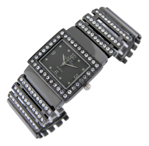 Reloj Montreal Mujer Ml547 Brazalete Apliques Strass 