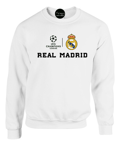 Buzo Saco Champions League Real Madrid Deportivo Crewneck