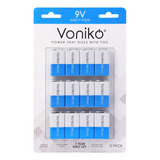 Voniko Baterías Alcalinas De 9 V, Paquete De 12 Unidades,