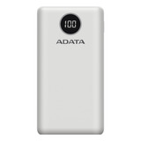 Adata P20000qcd Power Bank 20000mah Carga Rápida Qc/pd Usb-c, Blanco