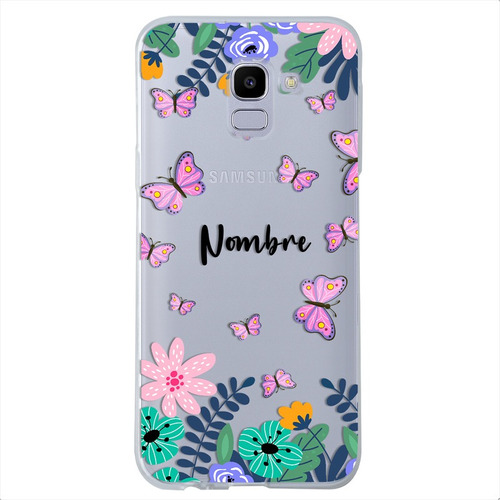 Funda Para Samsung Galaxy Mariposas Personalizada Con Nombre