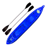 Kayak Sportkayas Sk2 Reforzados Doble + 2 Remos Color Azul