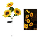 Decoración De Girasoles Con Simulación De Jardín, Luces De 7