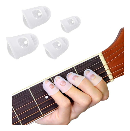 Protector De Dedos Para Guitarra Bajo Ukelele Arpa Talla S