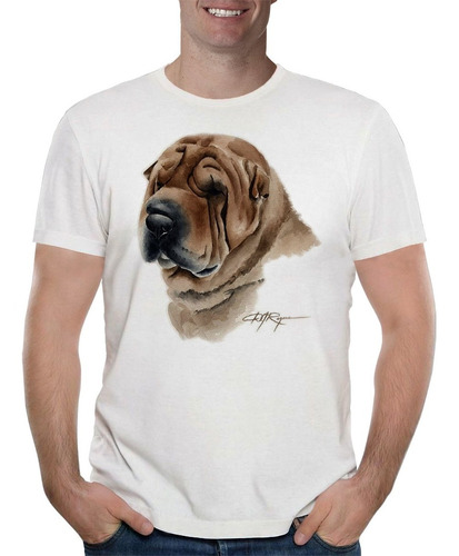 Remera Remera Perro Shar Pei Chino Hombre Purple Chick