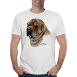 Remera Remera Perro Shar Pei Chino Hombre Purple Chick