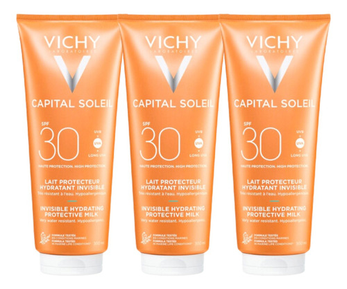 Combo X3 Vichy Capital Soleil Fps30 Beach Protect  300 Ml