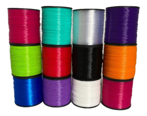 Linha De Nylon 0,4 Mm Coloridas Para Soltar Pipa 500 Jardas