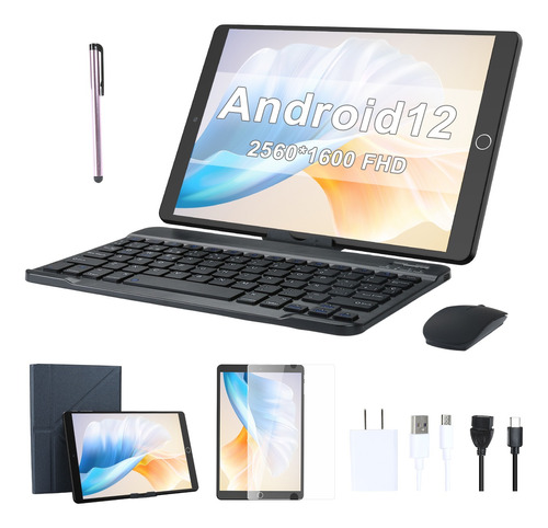 Tablet Android 128+256gb Wifi 5g 10.1'' Con Teclado Y Funda