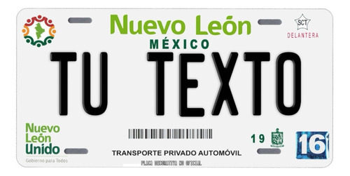 Placas Personalizadas Para Automóvil