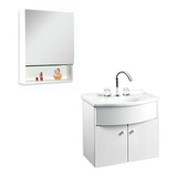 Botiquin Baño Puerta 45x60 + Vanitory Roma 50cm + Griferia