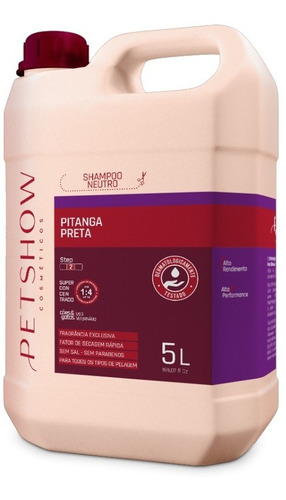  Shampoo 5l Pet Show Banho Diluição 1:4