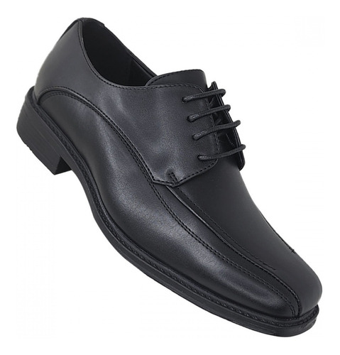 Zapato Formal De Vestir Con Cordon Adolecentes Negro - 3215