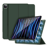 Funda Para iPad Pro 12.9 6/5/4/3 Generació 2022 Verde Oscuro