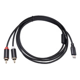 Cabo De Áudio Usb C Para Rca -c Para 2 Cabos Rca 2rca Jack C