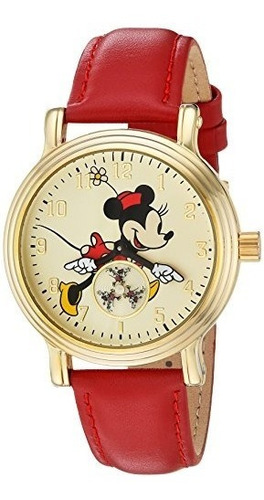 Reloj Disney Minnie Mouse Para Mujer De Aleacion Dorada Vint