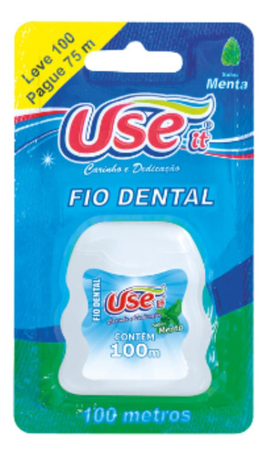 Fio Dental Use It 100 Metros Higiene Bucal Dentes Brancos