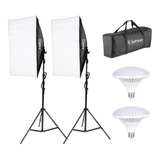 Kit Softbox  Iluminacion Fotografia Video Luz Continua