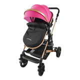 Coche Bebe Moisés Happy Baby Fj Color Rosa Chicle