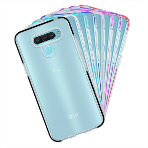 Funda Para LG Q60 Orilla Reforzada Ultra Impacto Antigolpes