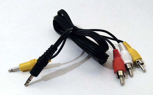 Cable De Audio 3x2 3 Rca A 3.5mm Mono Y 3.5mm Estéreo Plugs
