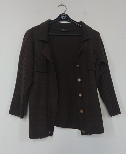 Sweater Saco Saquito Tejido Lana Diseño Vintage Abrigado M
