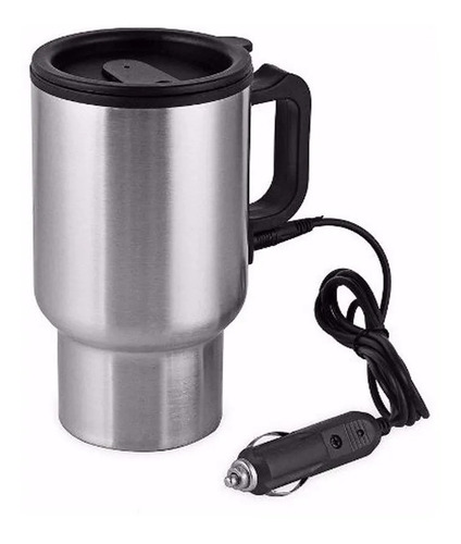 Vaso Termico 12v De Acero Inoxidable Para Auto Con Tapa