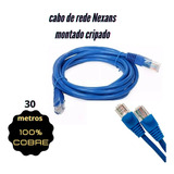 Cabo De Rede Nexans Azul Montado 30 Metros 