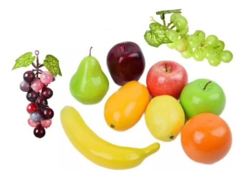 Adorno Decoración Cocina 10 Frutas Artificiales Realistas 