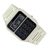 Reloj Hombre Casio Ca-53wf-8b Vintage Blanco Calculadora