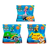 Kit 3 Vehiculos Paw Patrol Basico 16 Cm Skye Rocky Rubble