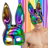 Antifaz Orejas Conejo Playboy Marcha Lgbt Halloween Tornasol