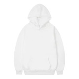 Saco O Hoodie  Unicolor Para Niño Y Adulto - Unisex - Blanco