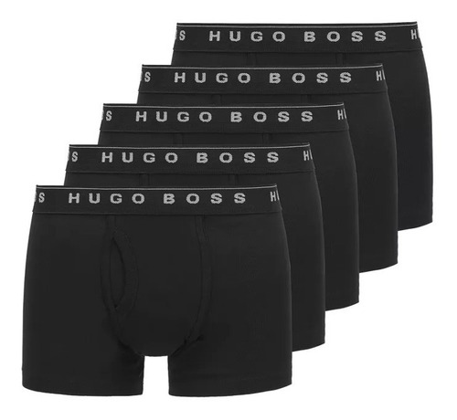 Paquete Bóxer Hugo Boss Negro 5 Pack Calzones Originales