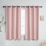 Cortinas Opacas De Color Sólido 2 Paneles, 132 Cm