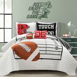 Lush Decor American Football - Juego De Edredon Reversible D