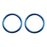 Aro Argolla Titanio Piercing Azul Clicker Septum 8mm Por Par