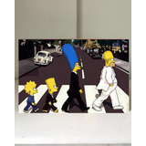 Los Simpson Cuadro The Beatles Bastidor Regalo 20x30