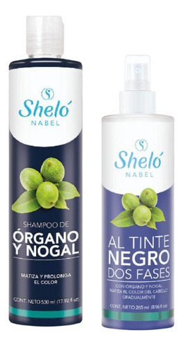 Shampoo De Órgano Y Nogal 530ml + Al Tinte Negro Shelo