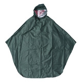 Ok Poncho De Bicicleta Reflectante Verde Militar Con Mangas