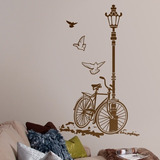 Vinilo Decorativo Autoadhesivo - Luz, Bici Y Palomas 100x164