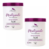 Kit 2 Máscara Matizadora Extrato De Açai Aramath 1kg