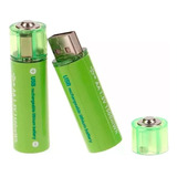 Pack 2 Pilas Recargables Usb Pila Aa Recargable 2000 Mah