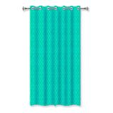 Cortina De Box Banheiro 3d Azul Tiffany C/ilhos Pvc 138x198