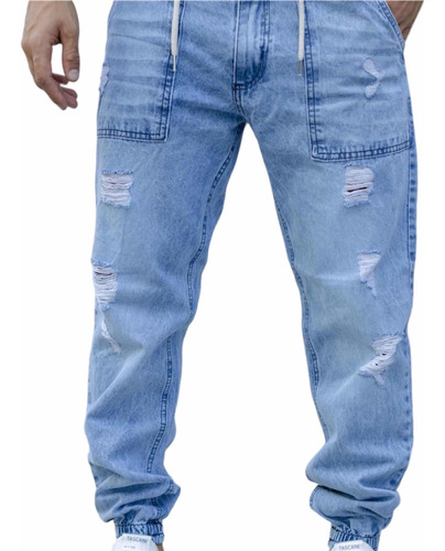 Pantalón Jeans Slouchy Babucha Hombre Calce Perfecto Go.