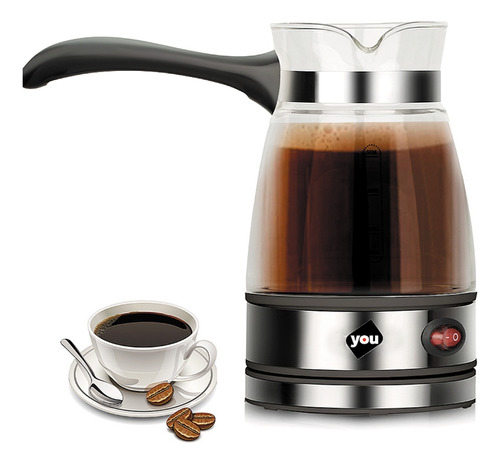 Cafetera Tetera Electrica Cafe Turco Vidrio 500ml 650w You 