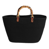 Bolso De Mano Tejido Para Mujer, Cesta A La Moda Con Asas,