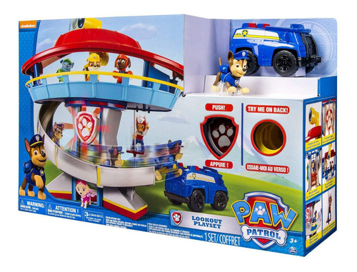 Patrulha Canina Torre Farol Com Chase + Veiculo Paw Patrol