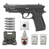 Pistola De Pressão Gás Co2 Pt92 Full Metal 4,5mm Qgk + Kit