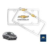 Par Porta Placas Chevrolet Aveo 1.6 2010 Original